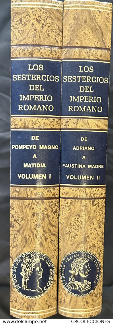 M020 2 TOMOS LIBROS MONEDAS ROMANAS "LOS SESTERCIO DEL IMPERIO" - Supplies And Equipment