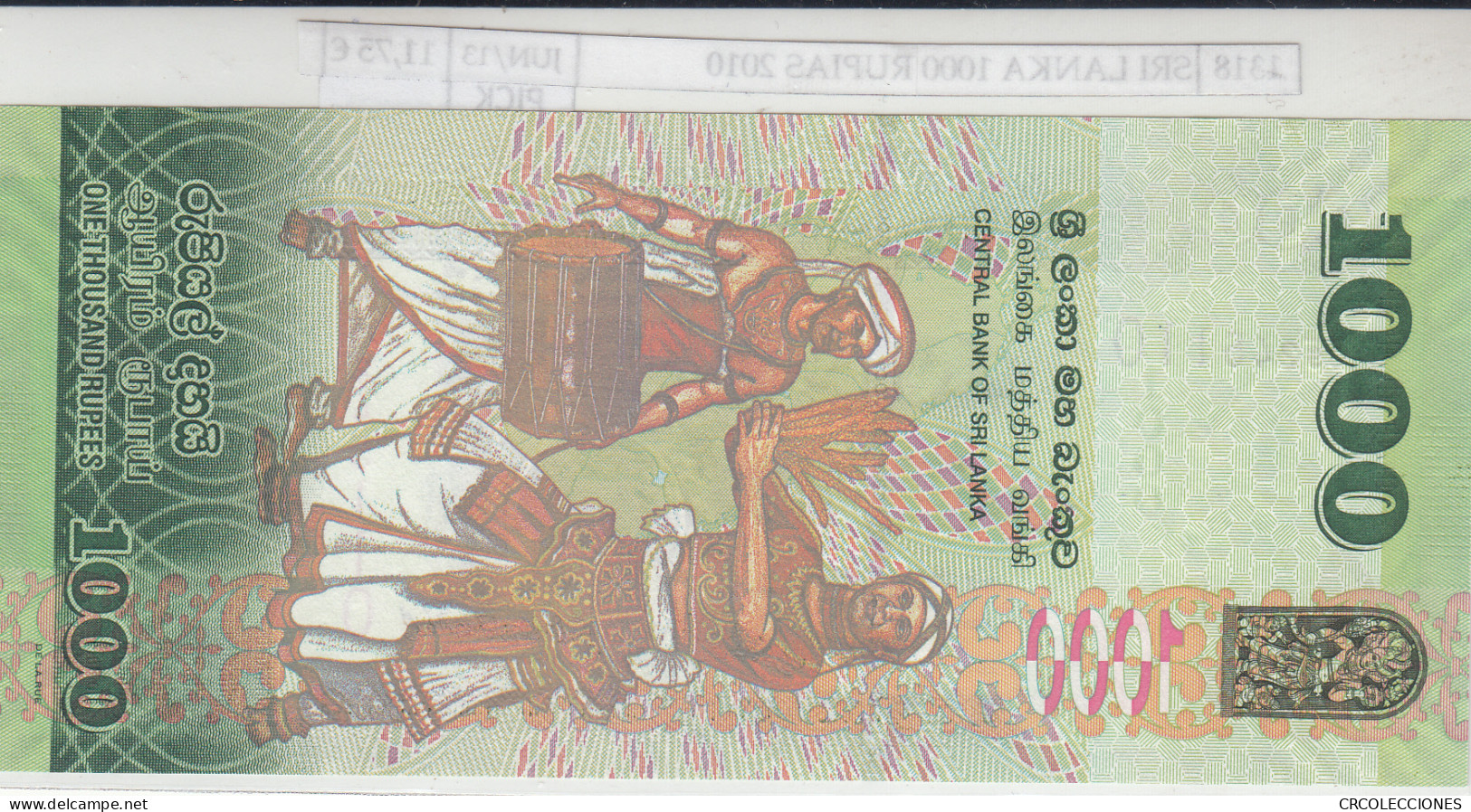 BILLETE SRI LANKA 1.000 RUPIAS 2010 P-127a  - Andere - Azië