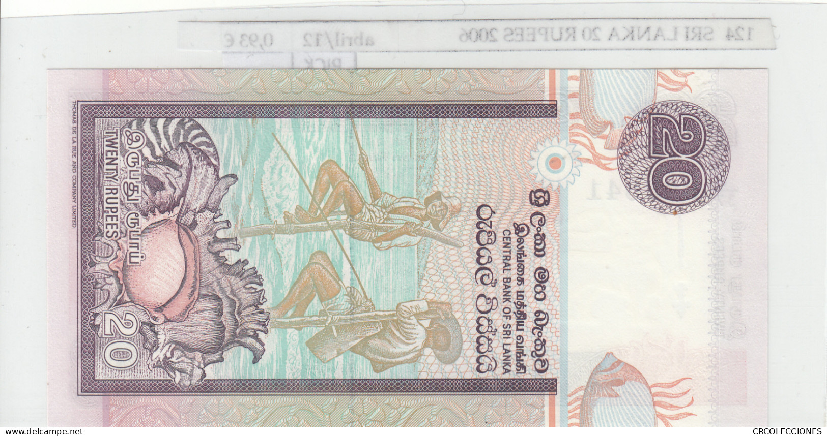 BILLETE SRI LANKA 20 RUPIAS 2006 P-109e - Other - Asia