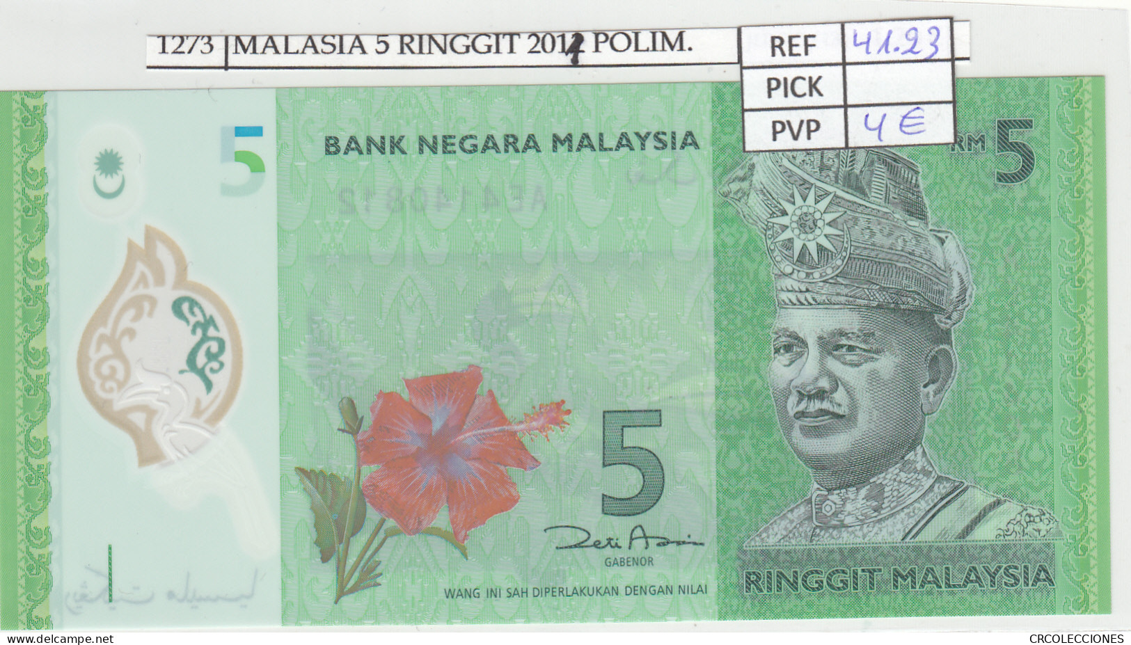 BILLETE MALASIA 5 RINGGIT 2011 POLIMERO P-52a  - Autres - Asie