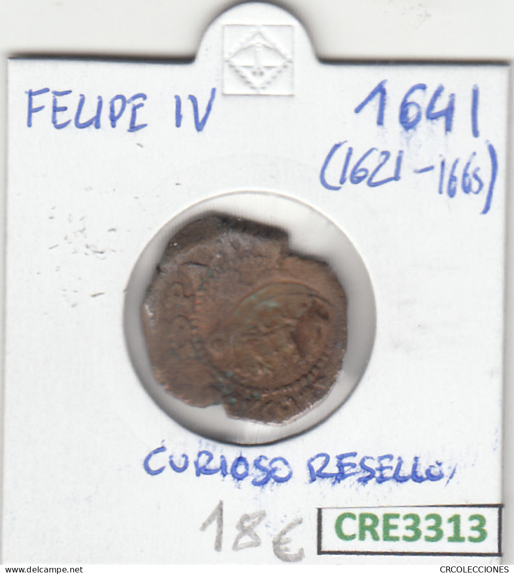 CRE3313 MONEDA ESPAÑA FELIPE IV 1641 CURIOSO RESELLO BC - Other & Unclassified