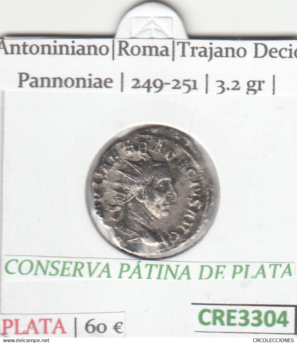 CRE3304 MONEDA ROMANA ANTONINIANO VER DESCRIPCION EN FOTO - Andere & Zonder Classificatie