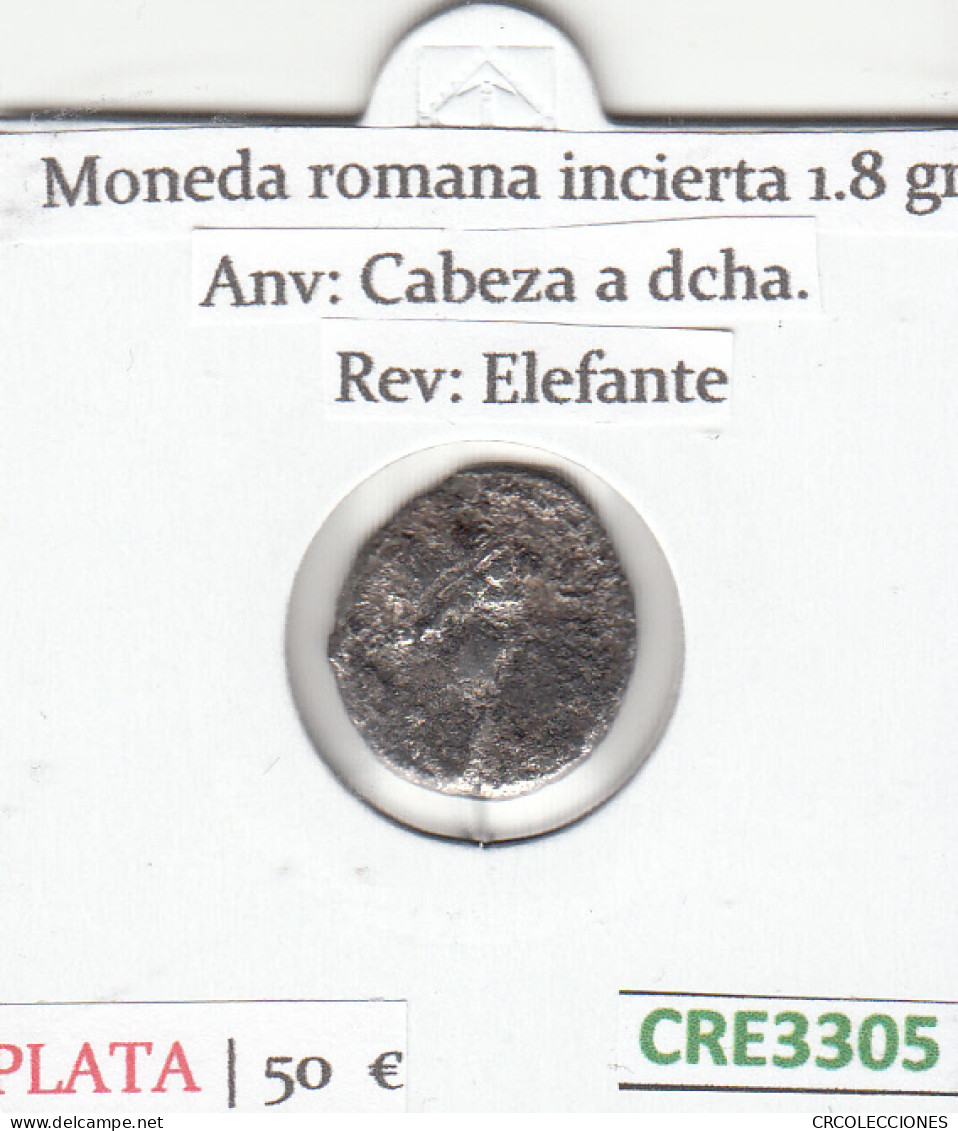 CRE3305 MONEDA ROMANA INCIERTA VER DESCRIPCION EN FOTO - Otros & Sin Clasificación