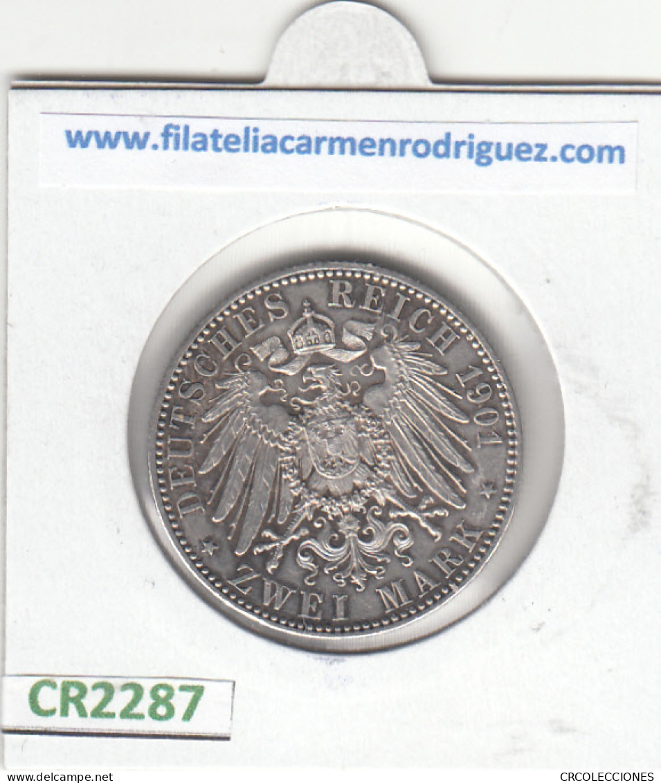 CR2287 MONEDA PRUSIA 2 MARCOS PLATA MBC+ - Andere - Europa