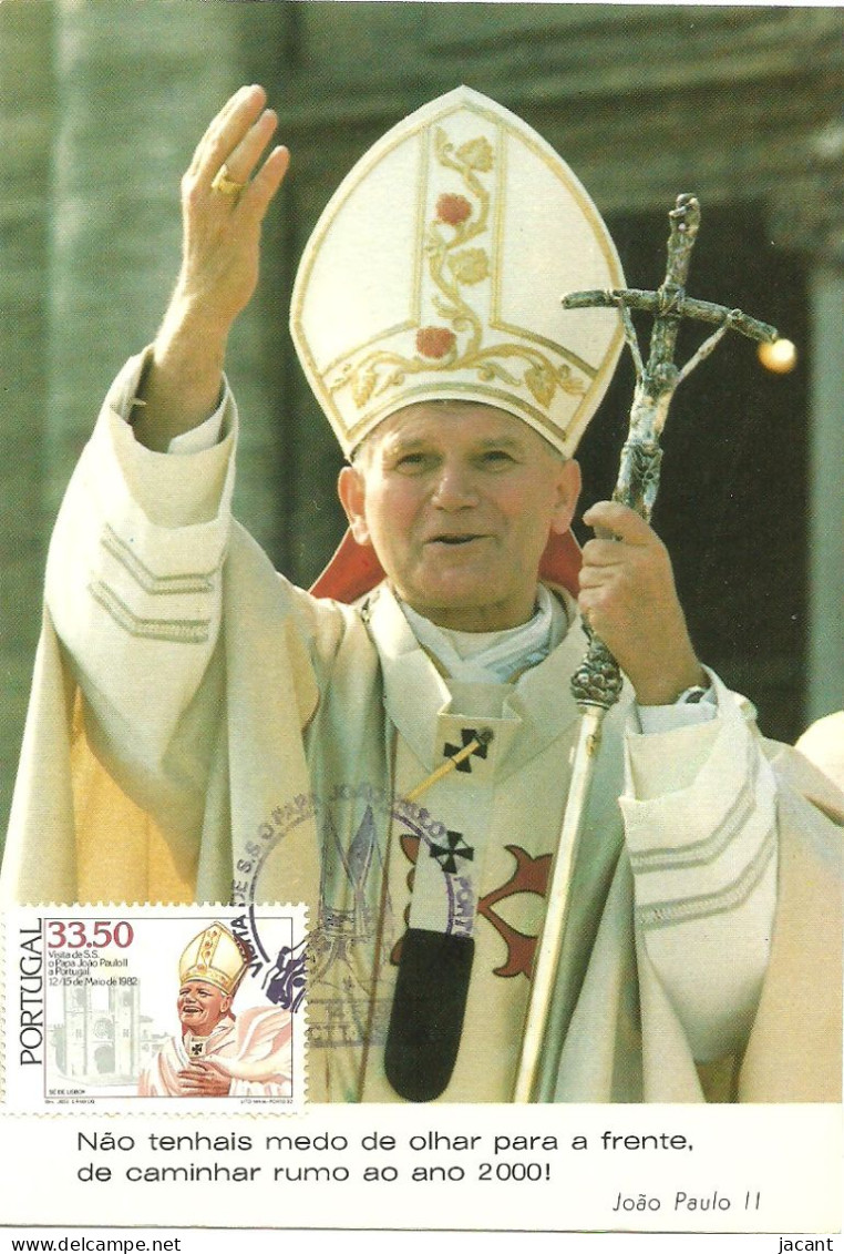 30870 - Carte Maximum - Portugal - Papa Pape Pope João Paulo II - Visita Em 1982 Lisboa - Karol Wojtyla  - Maximumkaarten