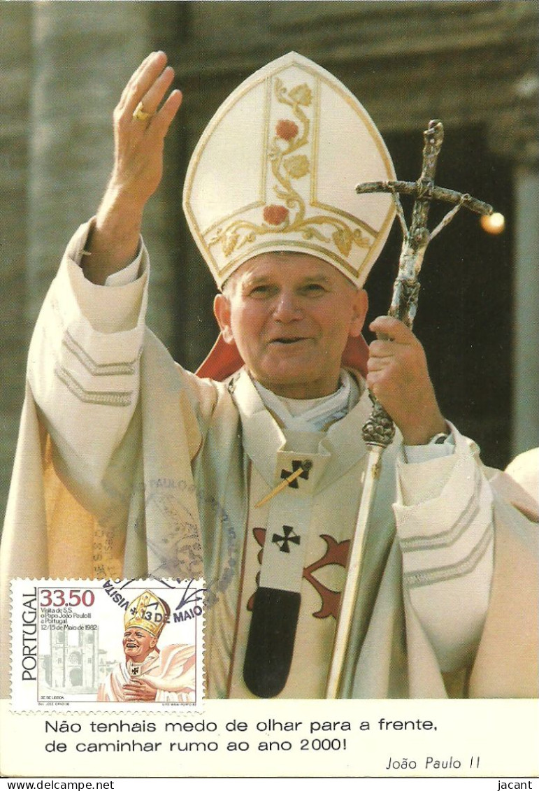 30869 - Carte Maximum - Portugal - Papa Pape Pope João Paulo II - Visita Em 1982 Lisboa - Karol Wojtyla  - Maximumkaarten