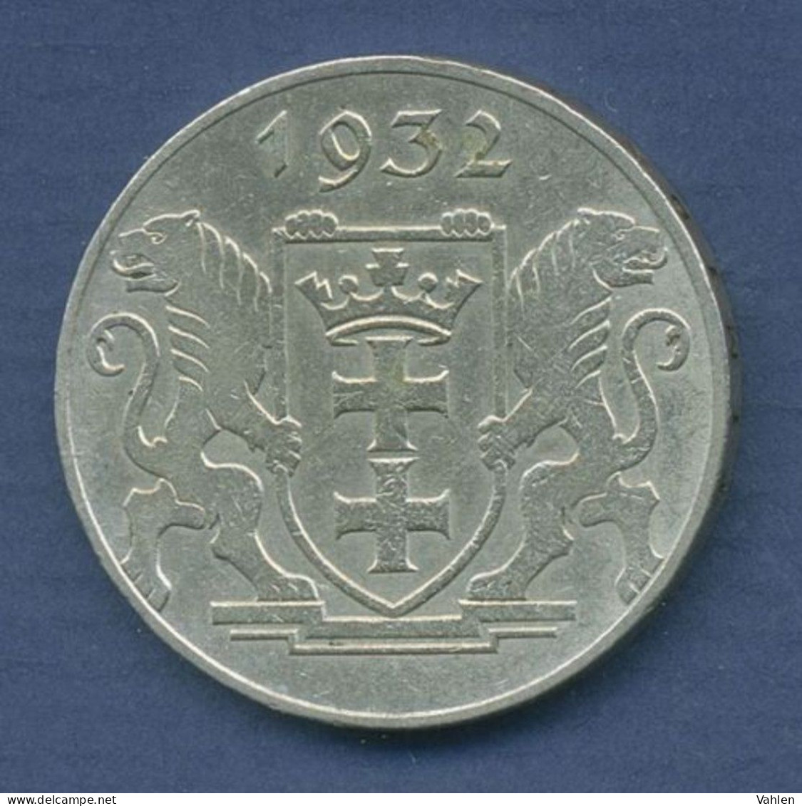 Danzig Freie Stadt, 2 Gulden Kogge 1932 Silber, J D 16 Ss (m3434) - Other & Unclassified