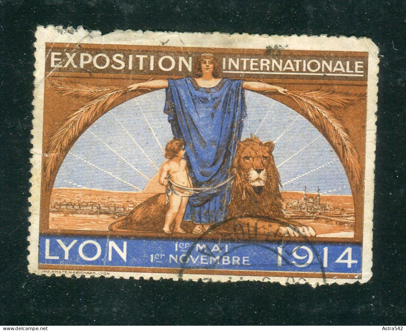 "EXPOSITION INTERNATIONALE LYON" 1914, Vignette (A2027) - Cinderellas