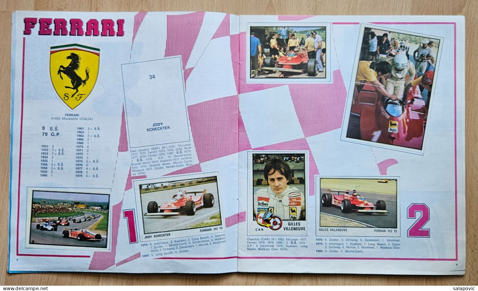 F1 grand prix Panini album sa sličicama 116/144 Album Stickers Yugoslavia