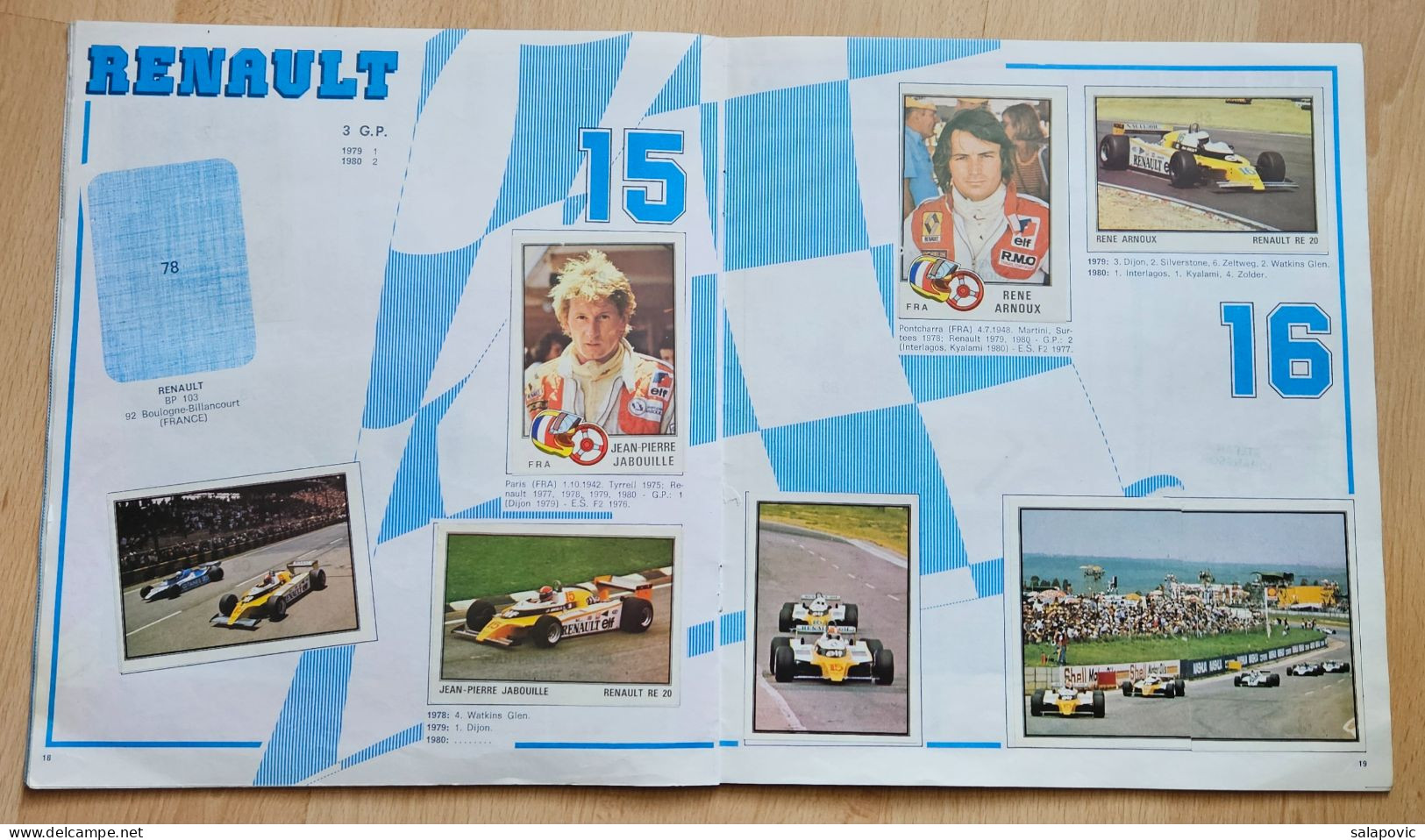 F1 grand prix Panini album sa sličicama 116/144 Album Stickers Yugoslavia