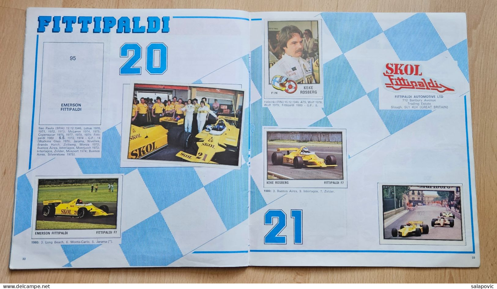 F1 grand prix Panini album sa sličicama 116/144 Album Stickers Yugoslavia