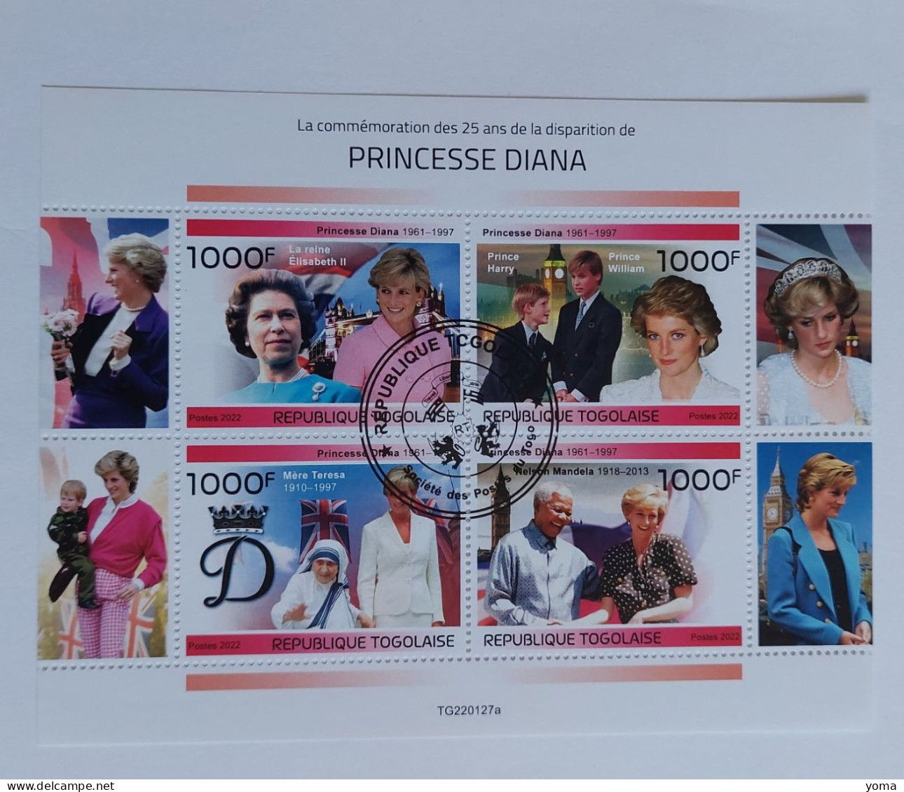 N° 9756 à 9759       Princesse Diana  -  Oblitérés - Togo (1960-...)