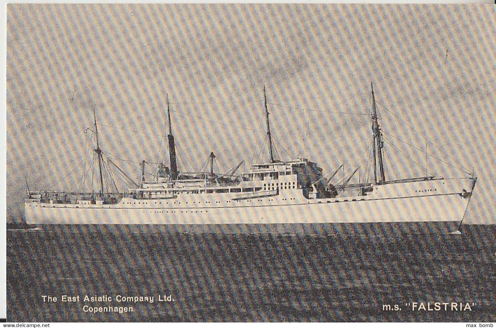 NAVE M/S FALSTRIA THE EAST ASIATIC COMPANY COPENAGHEN 16 - Steamers