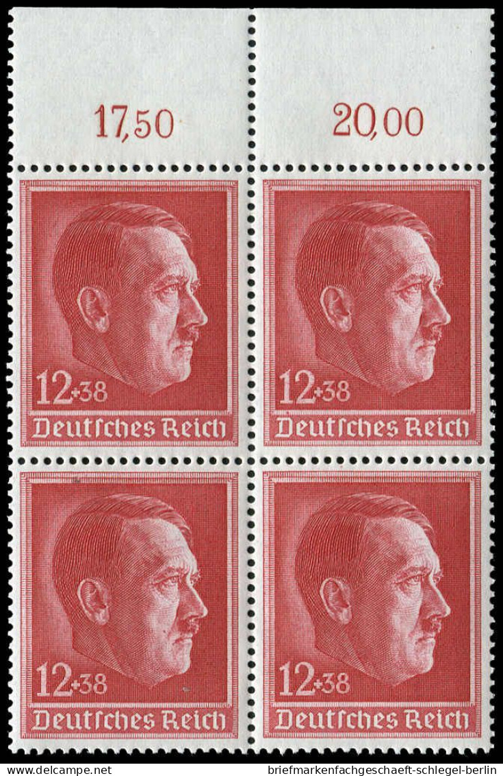 Deutsches Reich, 1938, 664 OR, Postfrisch, Viererblock - Sonstige & Ohne Zuordnung