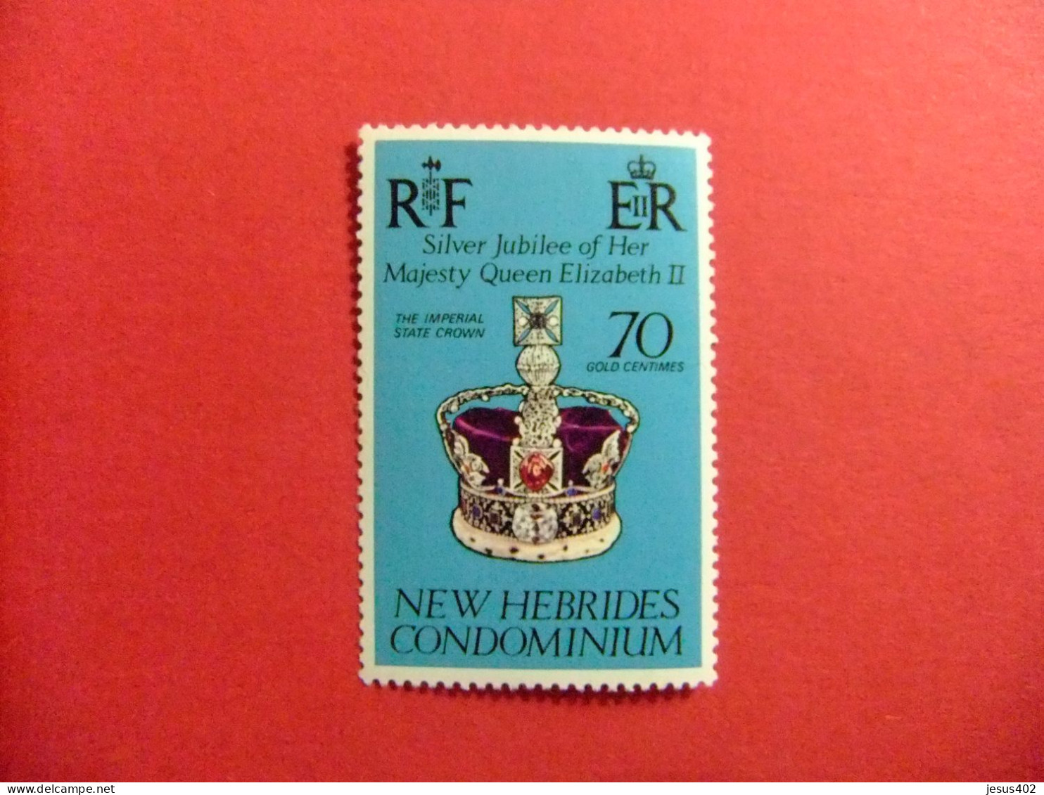 55 NEW HEBRIDES 1977 / CORONA IMPERIAL / YVERT 448 MNH - Neufs