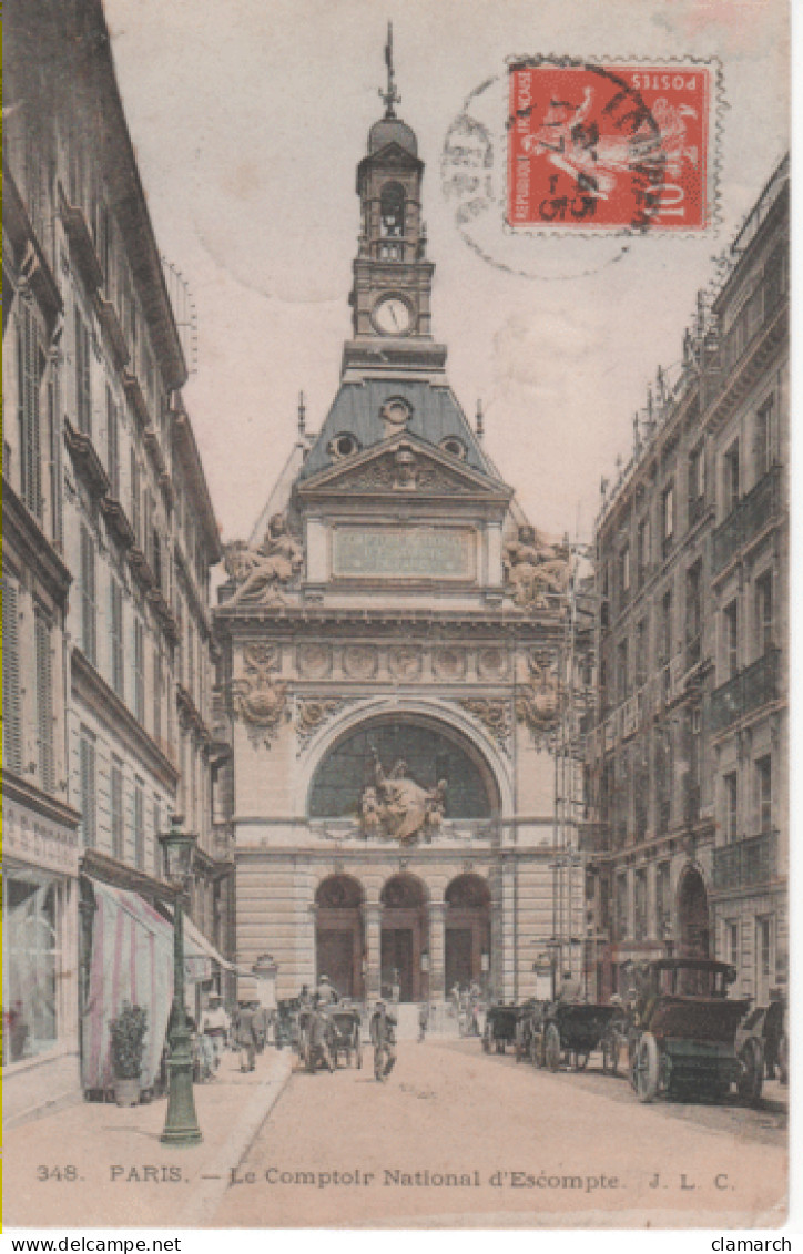 PARIS 9è-Comptoir National D'Escompte (colorisé) JLC 348 - Paris (09)