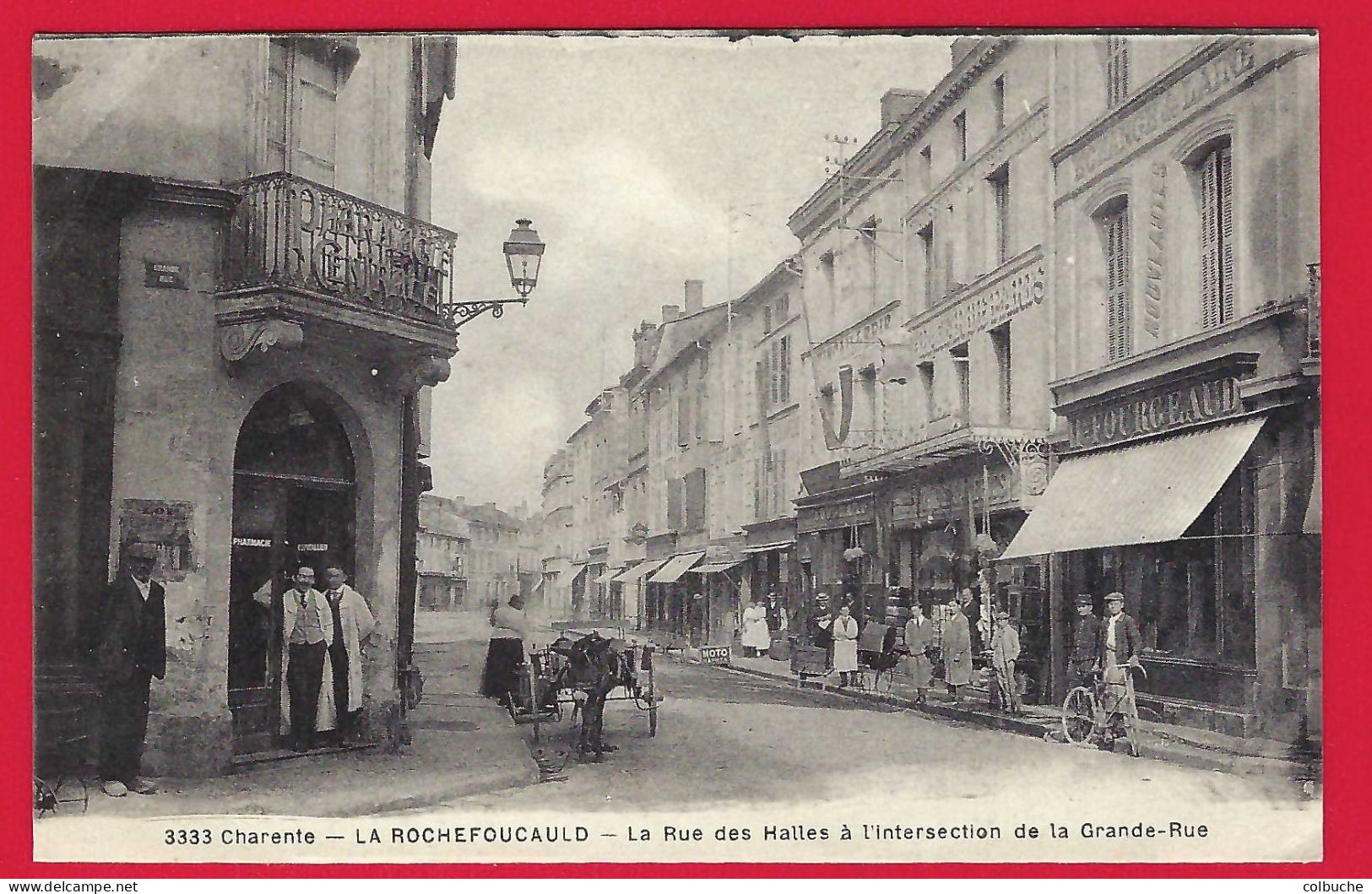 16 - LA ROCHEFOUCAULT +++ La Rue Des Halles à L'Intersection,de La Grande-Rue +++ Pharmacie +++ - Autres & Non Classés