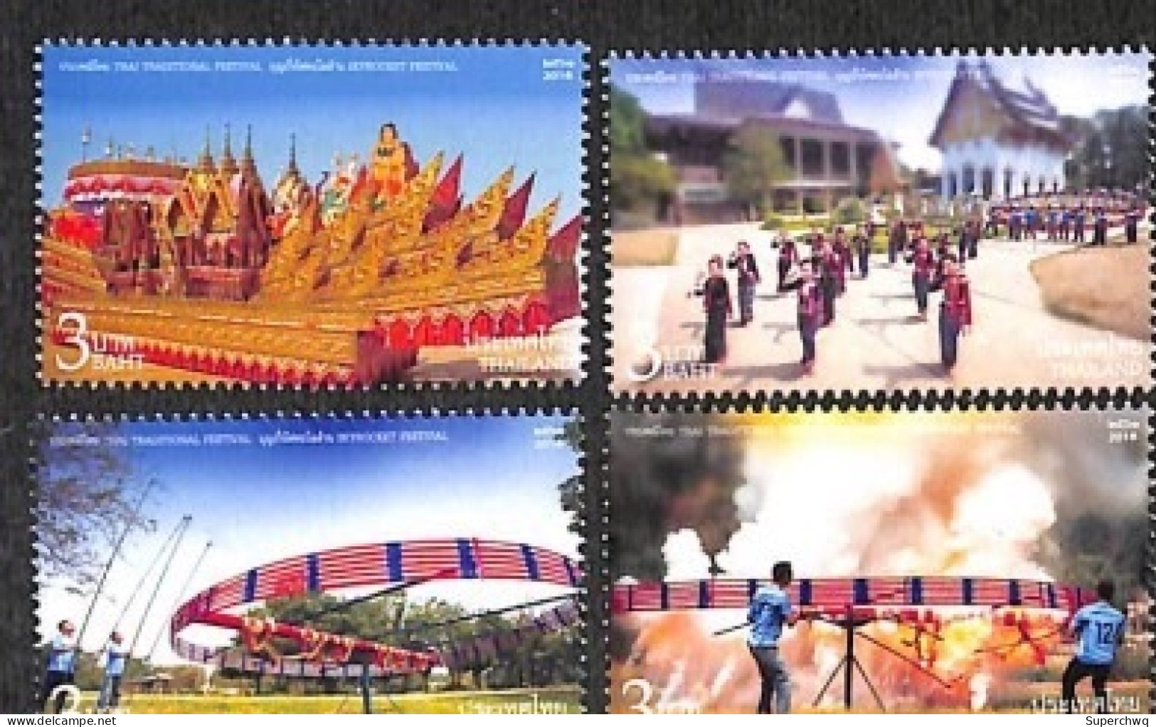 Thailand 2018 Folk Sky Rocket Festival,4v MNH - Thailand