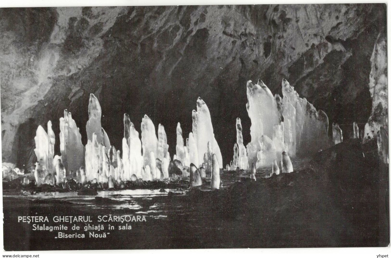 Scărișoara Cave Glacier- Ice Stalagmites In The ”New Church” Hall - Romania