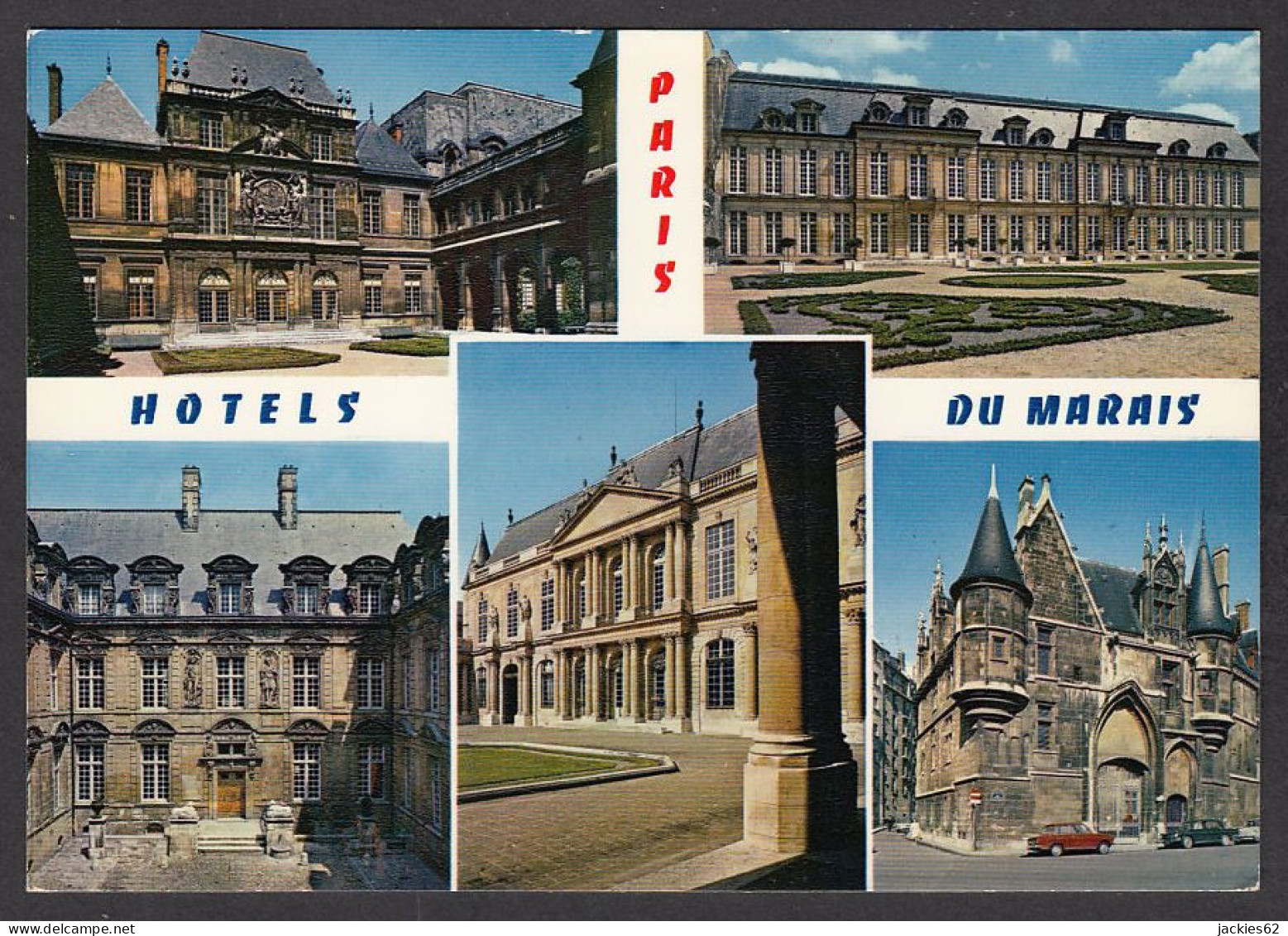 082251/ PARIS, Hôtels Du Quartier Du Marais : Carnavalet, D'Aumont, Sully, De Sens, Palais Soubise  - Andere Monumenten, Gebouwen