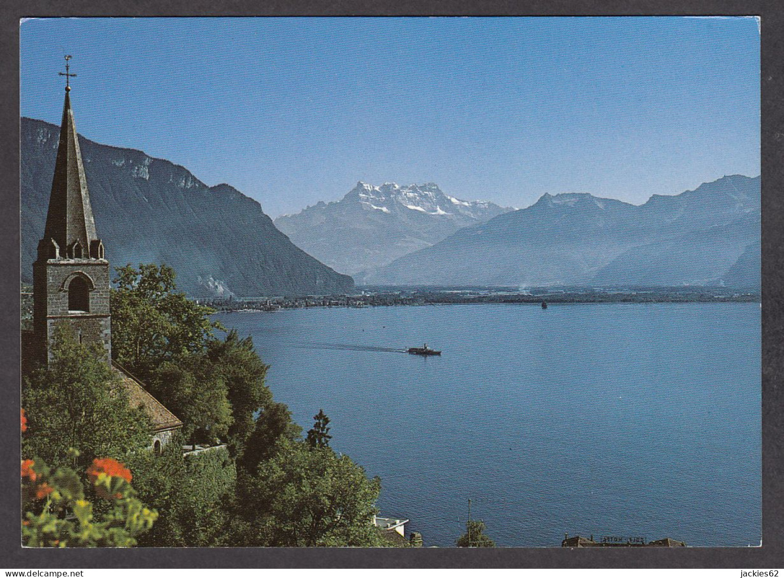 110224/ LES PLANCHES, L'église Et Les Dents Du Midi - Montreux