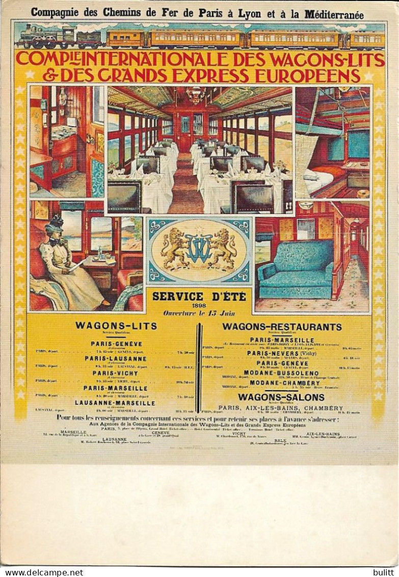 PUBLICITE - COMPAGNIE INTERNATIONALE DES WAGONS-LITS - Advertising