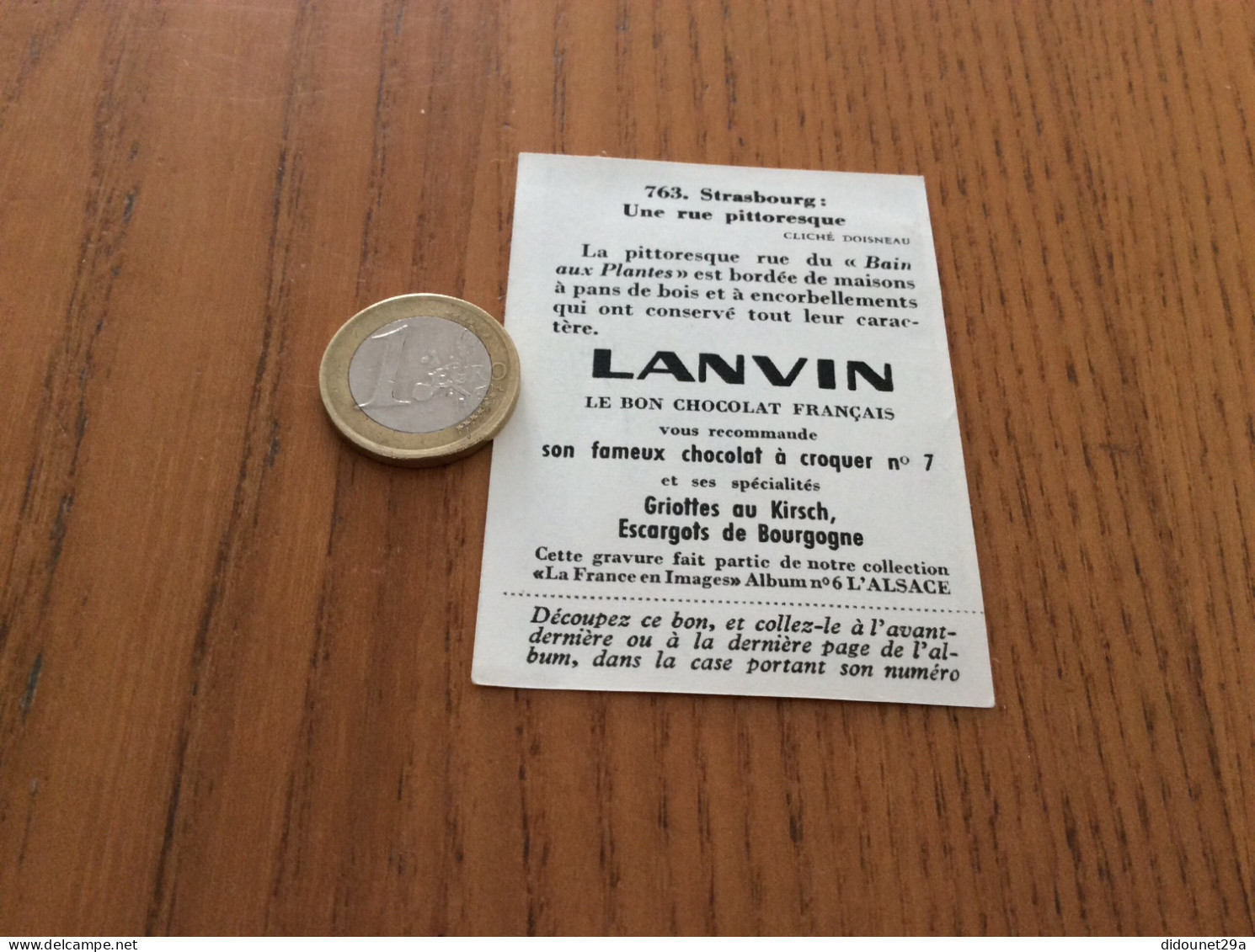 Chromo CHOCOLAT LANVIN «n°763 - Strasbourg, Une Rue Pittoresque» - Other & Unclassified