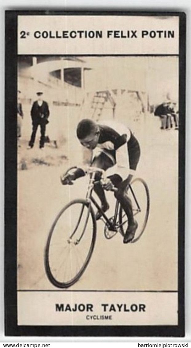 23-868 : IMAGE FELIX POTIN CYCLISTE MAJOR TAYLOR FORMAT ENVIRON 7.5 CM X 4 CM. - Cycling