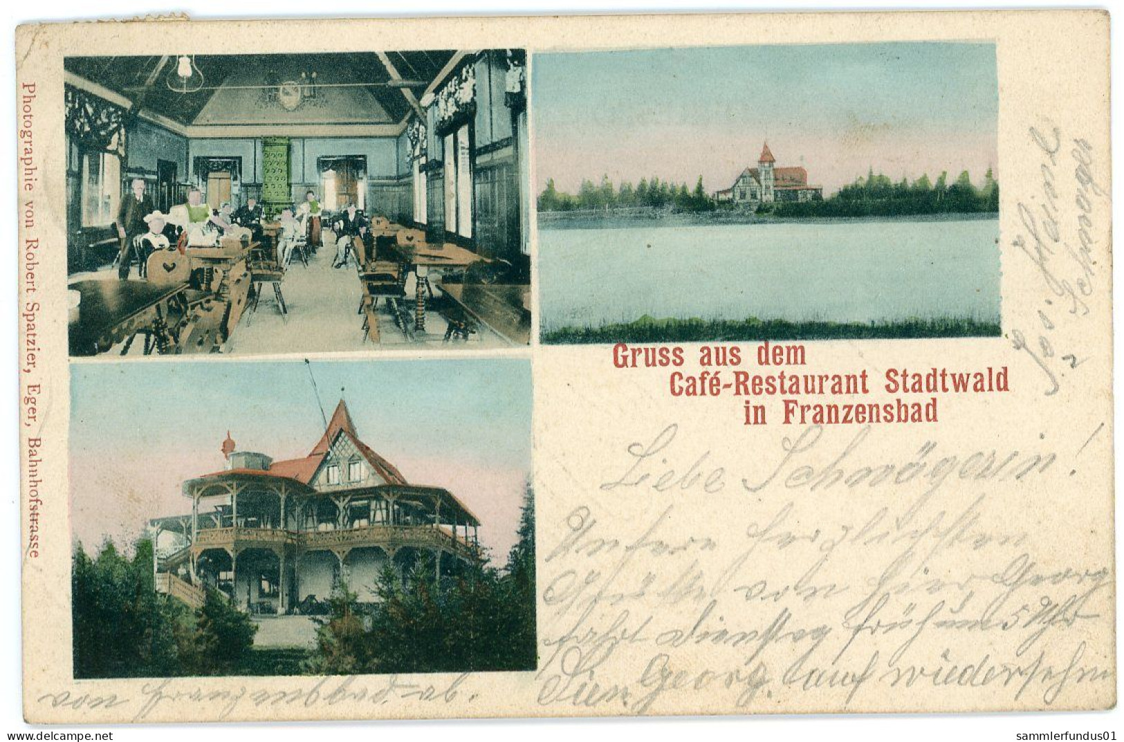 AK/CP Franzensbad  Restaurant  Stadtwald    Gel/circ. 1901    Erhaltung/Cond. 2-  Nr.1761 - Tchéquie