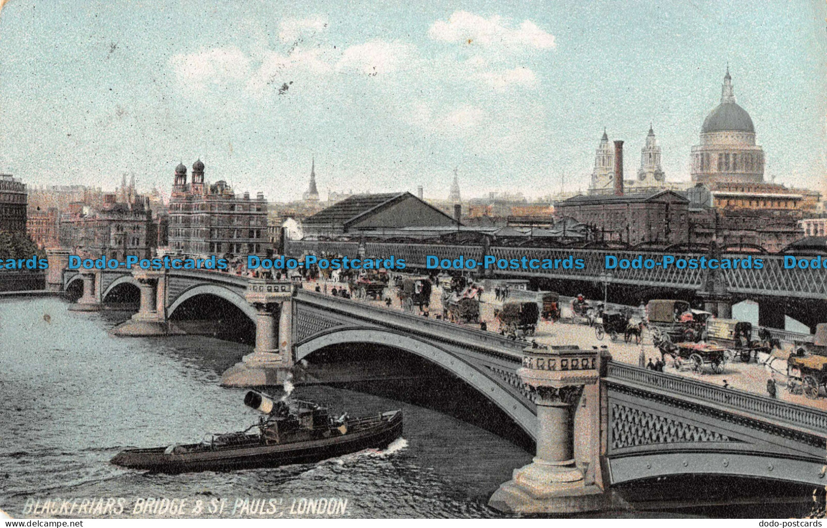 R094414 Blackfriars Bridge And St. Pauls. London. 1907 - Autres & Non Classés