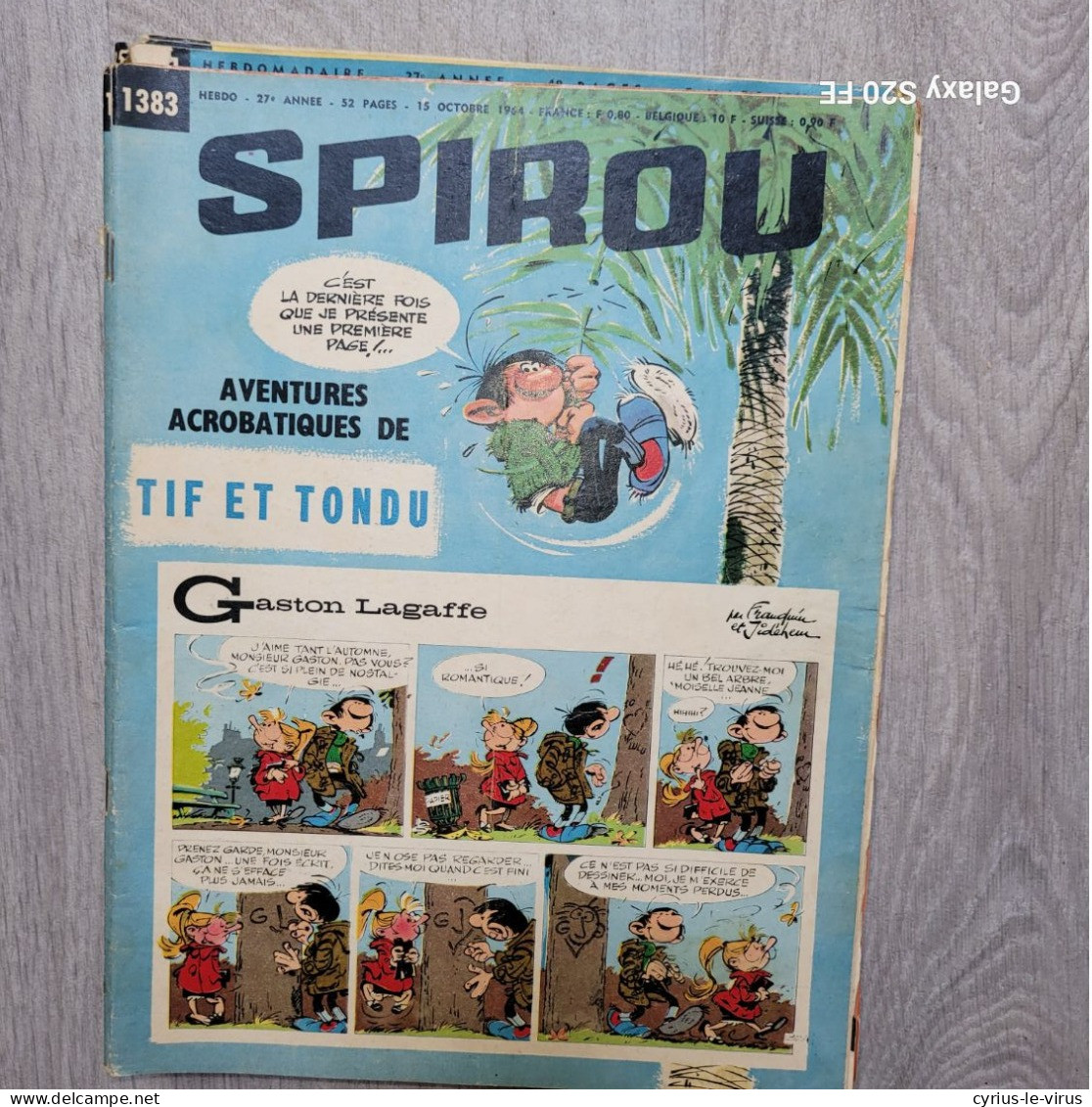 Magazines Spirou  ** Boule Et Bill  **  Auto René Bonnet Jet ** Mobylette Daf Av-98 - Spirou Magazine