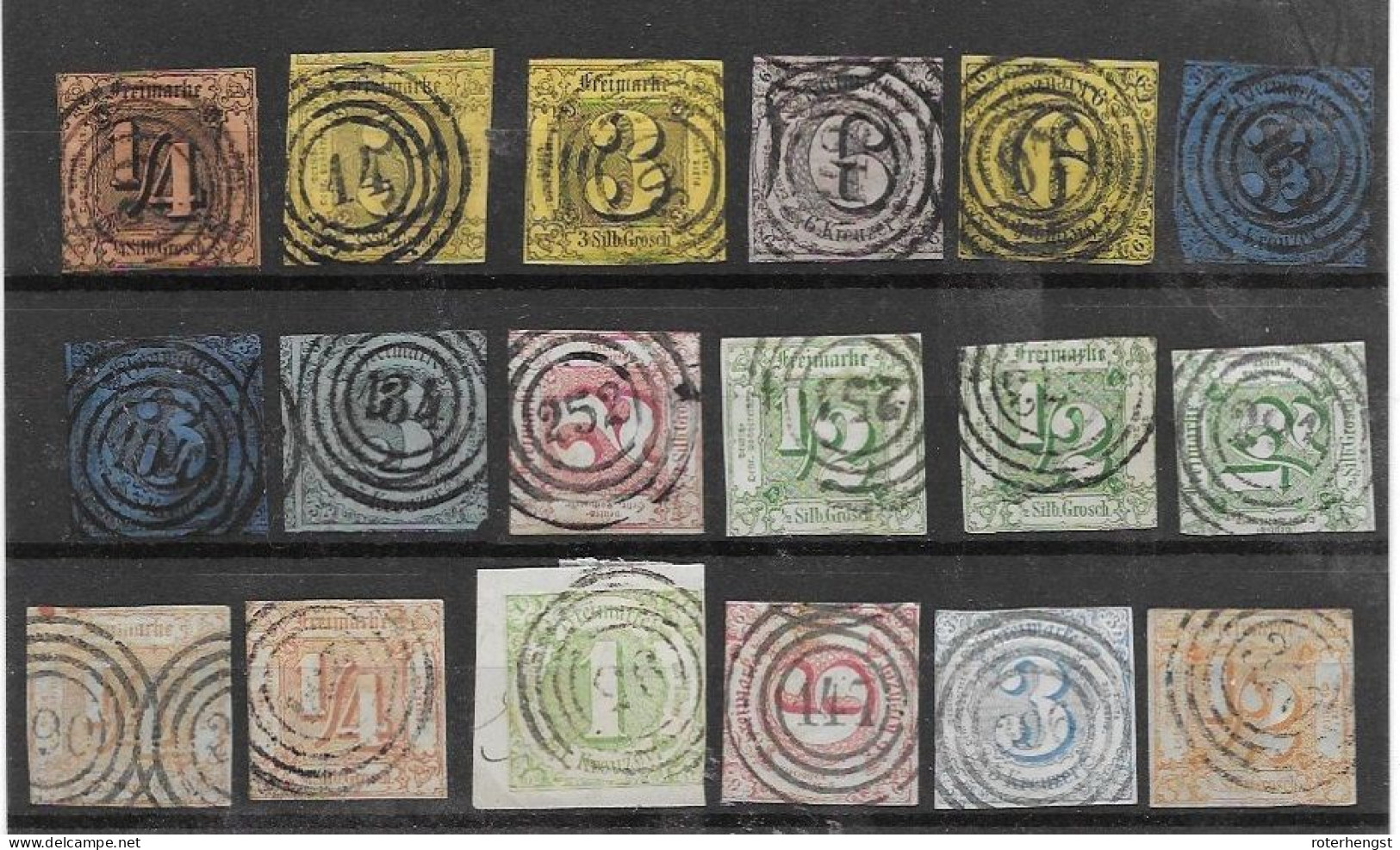 Thurn & Taxis Collection VFU 18 Stamps Over 500 Euros - Usati