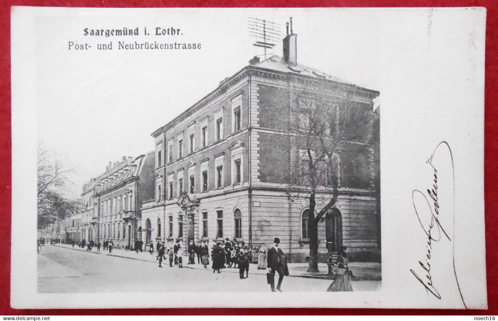 CPA 1905 Saargemünd I. Lothringen. Post- Und Neubrückenstrasse. Sarreguemines, Moselle  (57 France) - Lothringen