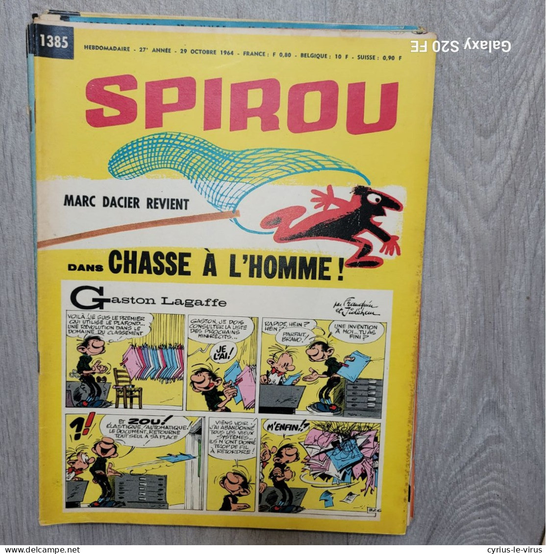 Magazines Spirou  ** Boule Et Bill  ** Cyclomoteur Puch VZ-50/  Auto Triumph 2000 / - Spirou Magazine