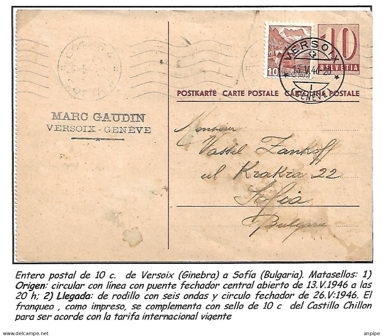 SUIZA - Stamped Stationery