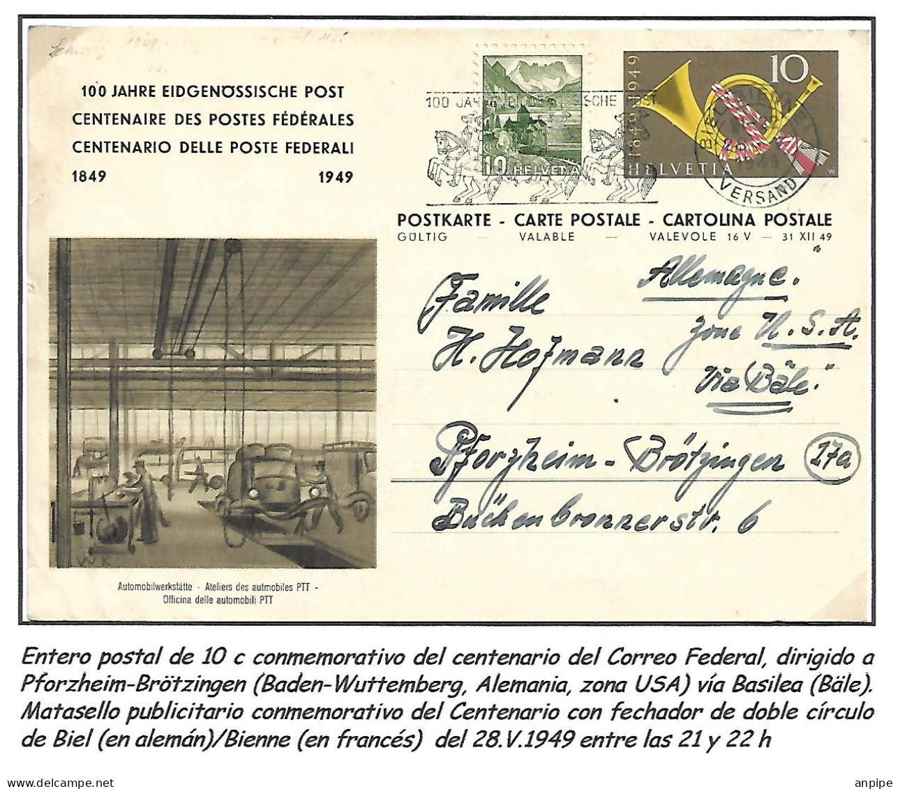 SUIZA - Stamped Stationery
