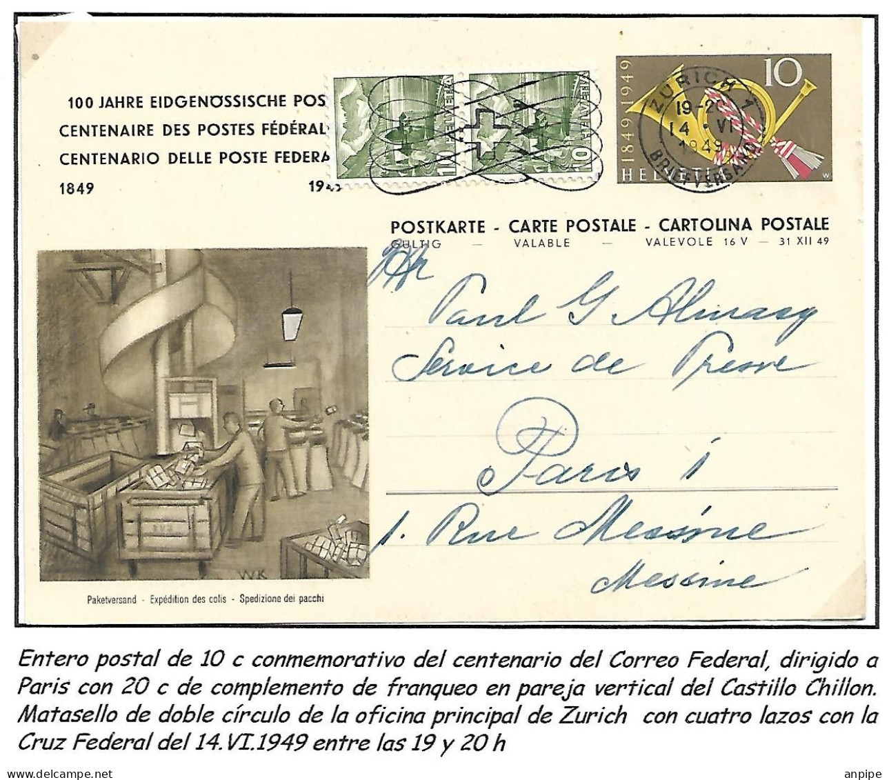 SUIZA - Stamped Stationery