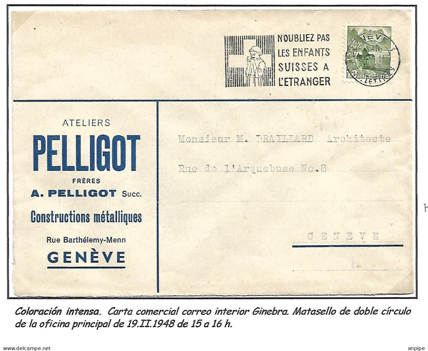 SUIZA - Stamped Stationery