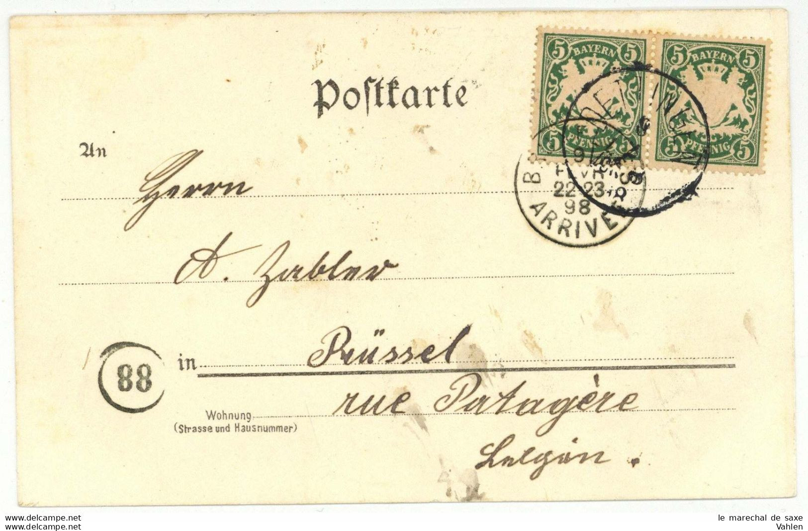Litho GRUSS Aus Dettingen Lkr. Aschaffenburg Franz Lang Spezereihandlung 1898 - Aschaffenburg