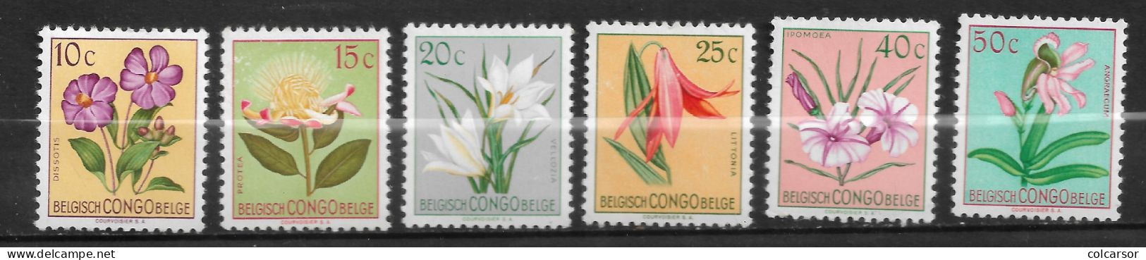 RÉPUBLIQUE DU CONGO  BELGE  N°  302/307  " FLEURS " - Autres & Non Classés