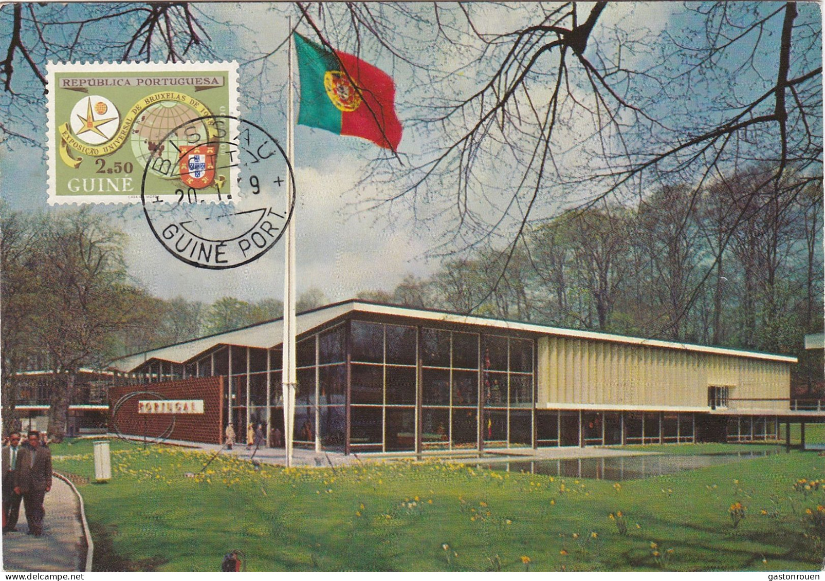 Carte Maximum Guinée Portugaise 1959 Exposition Universelle Bruxelles 1958 - Portuguese Guinea