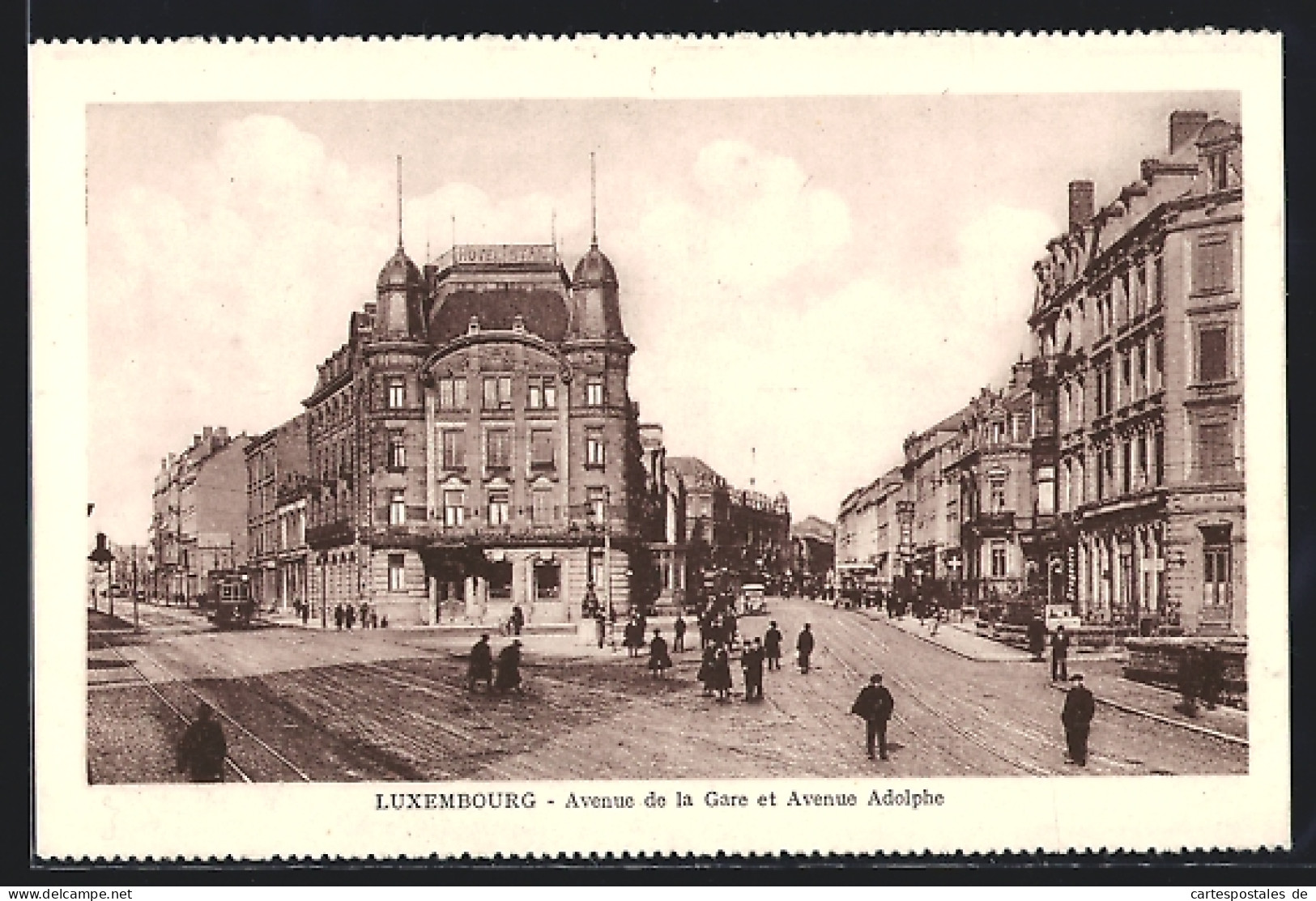 AK Luxembourg, Avenue De La Gare Et Avenue Adolphe  - Andere & Zonder Classificatie