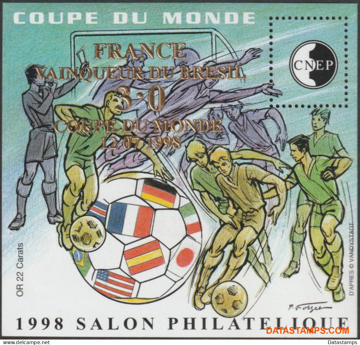 Frankrijk 1998 - Yv:CNEP 27, Cnep - XX - Philatelic Exhibition Football - CNEP