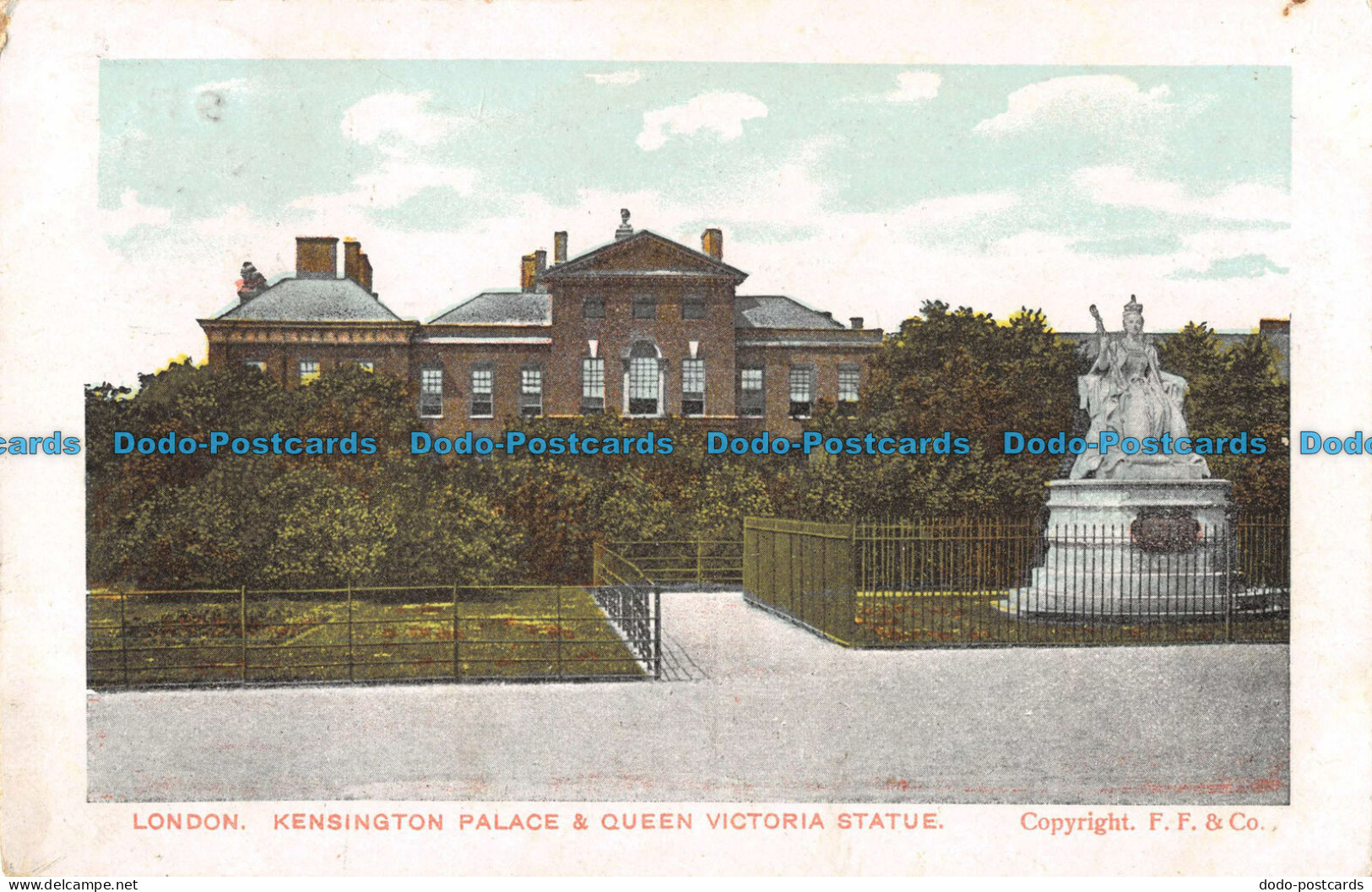 R094424 London. Kensington Palace And Queen Victoria Statue. 1906 - Autres & Non Classés