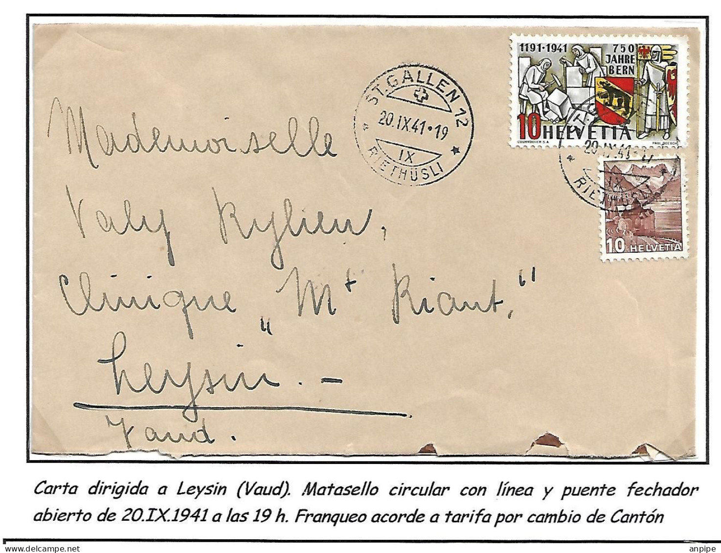 SUIZA - Lettres & Documents