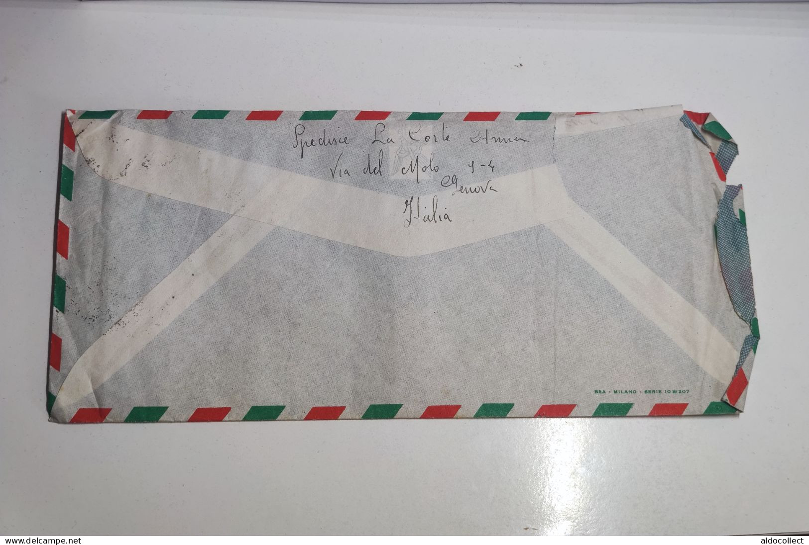 Lettera Via Aerea Da Genova Per Kingston Giamaica Del 1955 - Luftpost