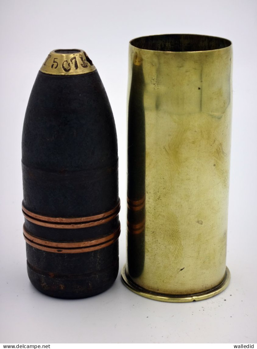 Obus De 37mm Explosif Mle 1888 De Fabrication Précoce - Voir Photos - WW1 - Inerte - 1914-18