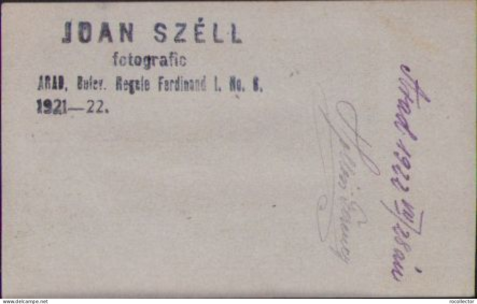 Fotografie Studio Szell, Arad, 1922 P1128 - Anonymous Persons