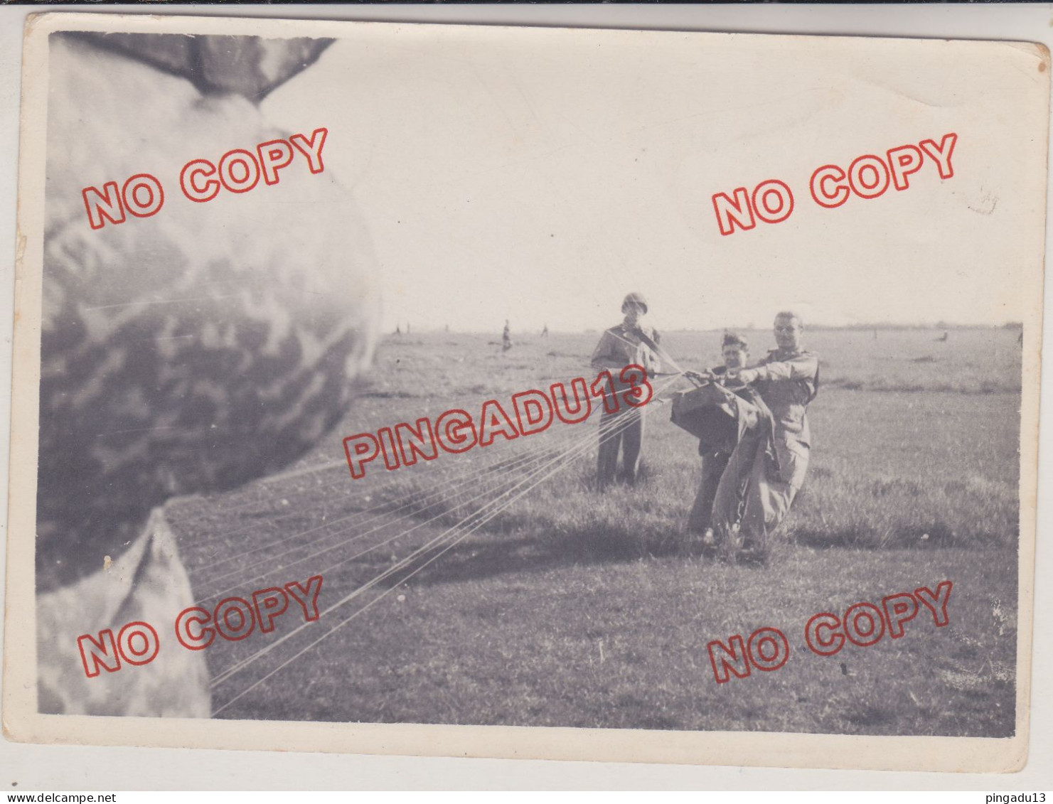 Fixe Photo Armée France Parachutiste Parachutisme Années 50 Beau Format - Guerre, Militaire