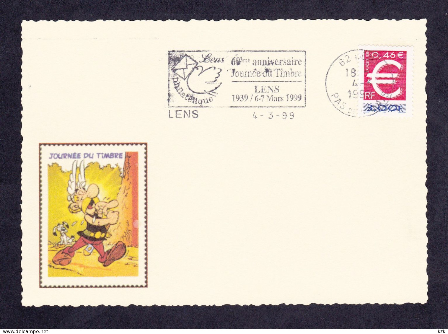 2 09	9914	-	Flamme 60ème Anniversaire - J Du Timbre - Lens 4/03/1999 - Stamp's Day